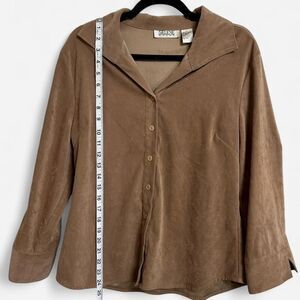 Selene Women's Beige Suede Button Up Jacket